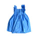 A Blue Sleeveless Dresses from Château de Sable in size 10Y for girl. (Front View)