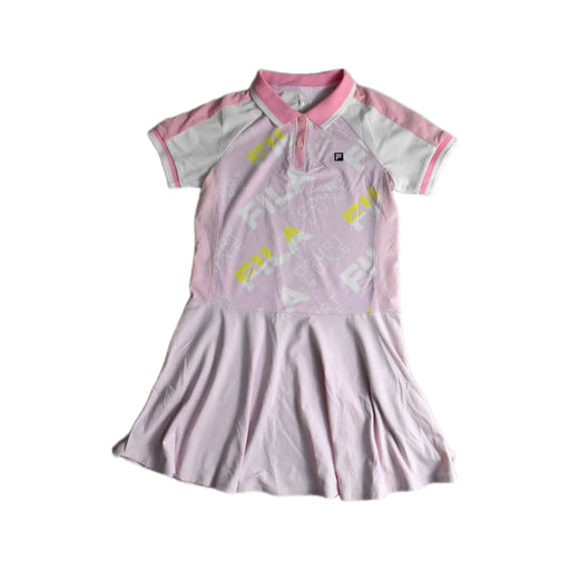 A Pink Short Sleeve Dresses from Fila in size 10Y for girl. (Front View)