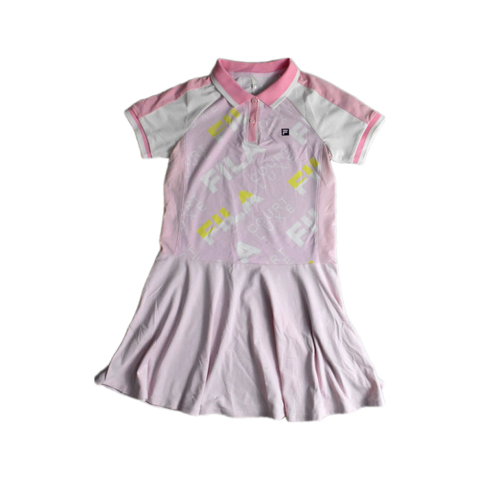 A Pink Short Sleeve Dresses from Fila in size 10Y for girl. (Front View)