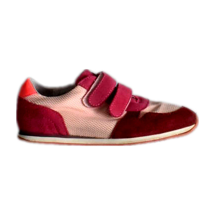 A Burgundy Sneakers from Jacadi in size 10Y for girl. (Front View)