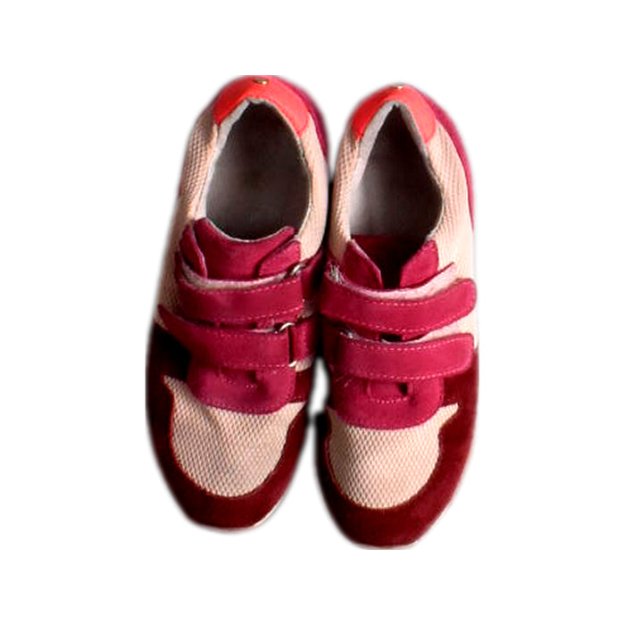 A Burgundy Sneakers from Jacadi in size 10Y for girl. (Back View)