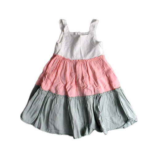 A White Sleeveless Dresses from Pink Heart in size 5T for girl. (Front View)