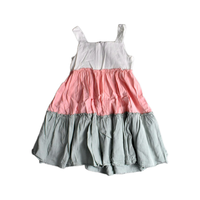 A White Sleeveless Dresses from Pink Heart in size 5T for girl. (Back View)