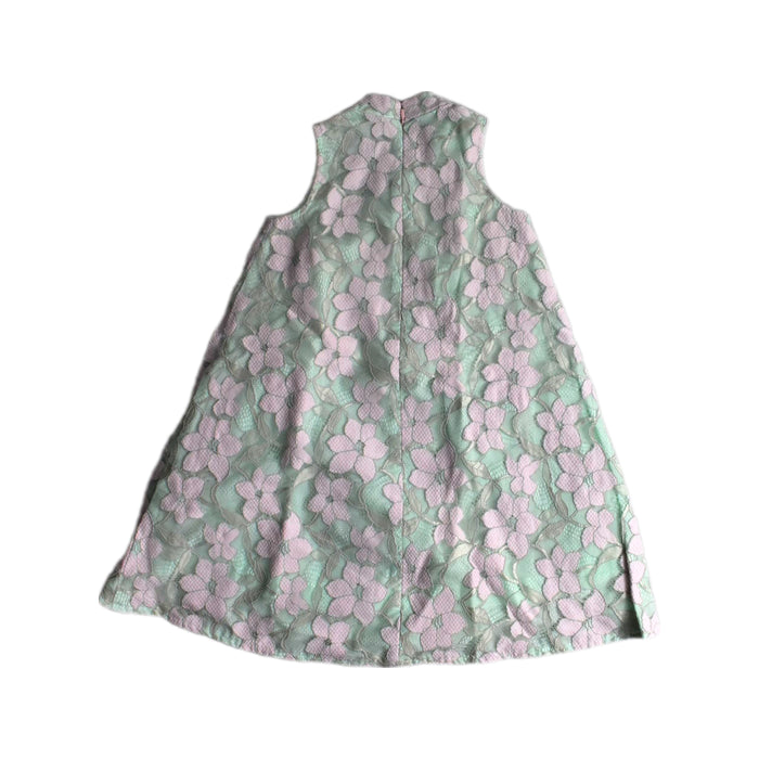 A Green Sleeveless Dresses from Sea Apple in size 5T for girl. (Back View)