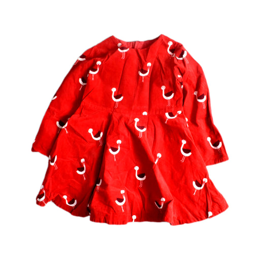 A Red Long Sleeve Dresses from Jacadi in size 6T for girl. (Front View)