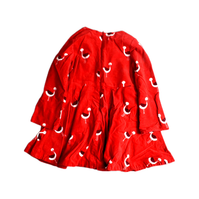 A Red Long Sleeve Dresses from Jacadi in size 6T for girl. (Back View)