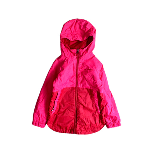 A Pink Lightweight Jackets from Columbia in size 4T for girl. (Front View)