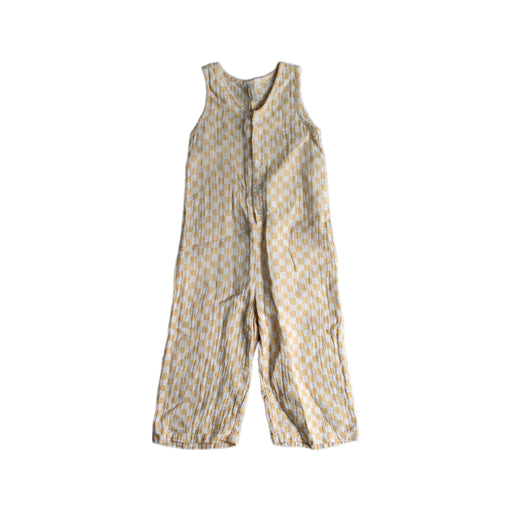 A Yellow Sleeveless Rompers from Rylee + Cru in size 4T for girl. (Front View)