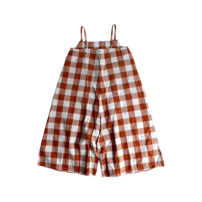 A Orange Sleeveless Jumpsuits from Bobo Choses in size 4T for girl. (Back View)