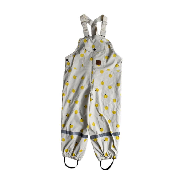 A White Long Overalls from Kuling in size 2T for neutral. (Front View)