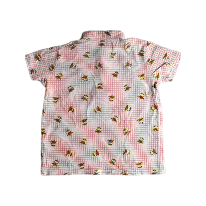 A Pink Short Sleeve Shirts from Le Petit Society in size 6T for boy. (Back View)