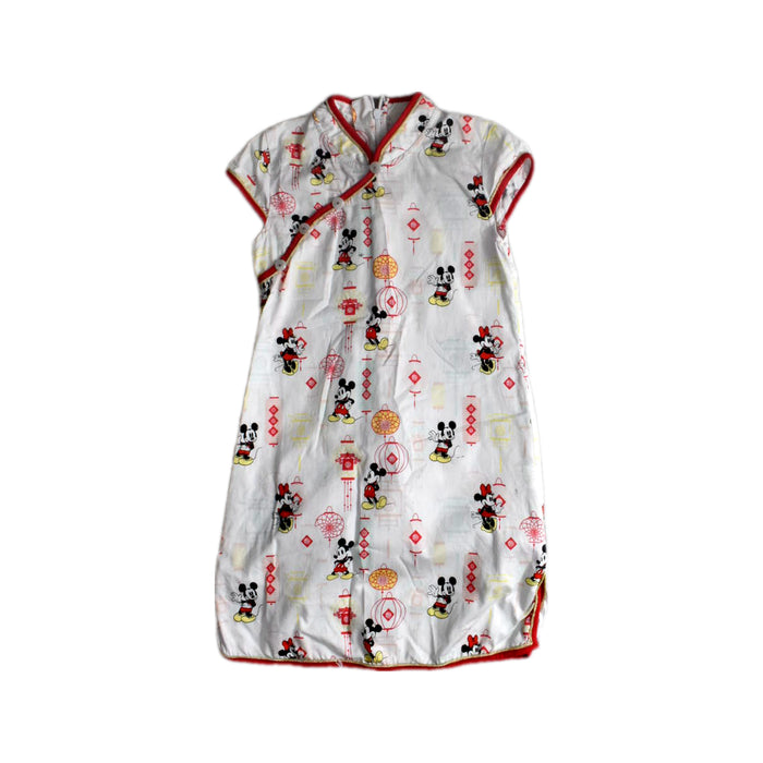 A White Short Sleeve Dresses from Disney X Elly in size 5T for girl. (Front View)