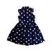 A Navy Sleeveless Dresses from Le Petit Society in size 5T for girl. (Front View)
