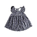 A Navy Short Sleeve Dresses from Jamie Kay in size 3T for girl. (Front View)
