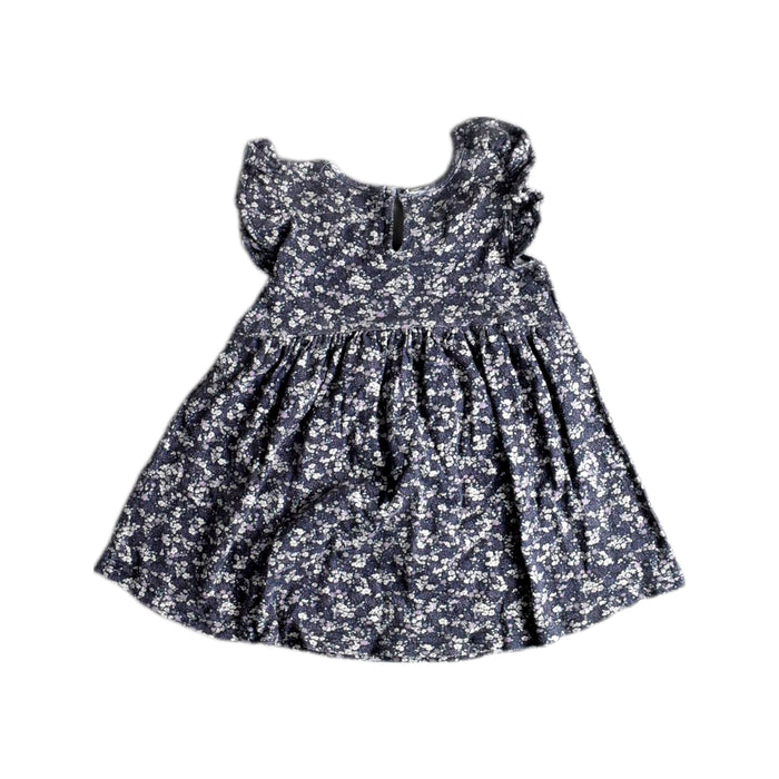 A Navy Short Sleeve Dresses from Jamie Kay in size 3T for girl. (Back View)