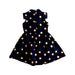 A Navy Sleeveless Dresses from Le Petit Society in size 2T for girl. (Back View)