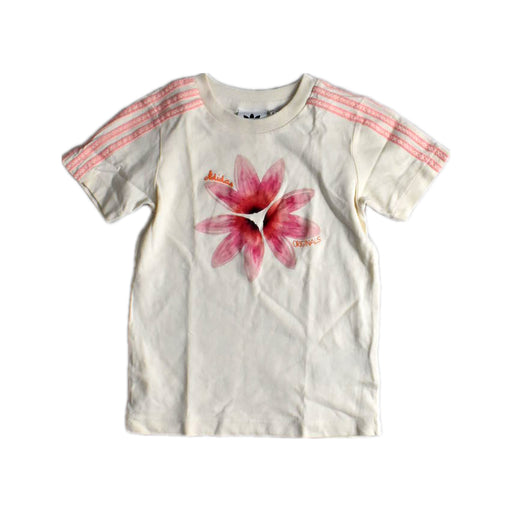 A Ivory Short Sleeve T Shirts from Adidas in size 18-24M for girl. (Front View)