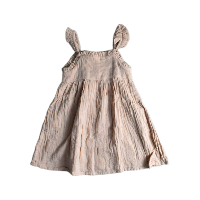 A Beige Sleeveless Dresses from Jamie Kay in size 5T for girl. (Back View)
