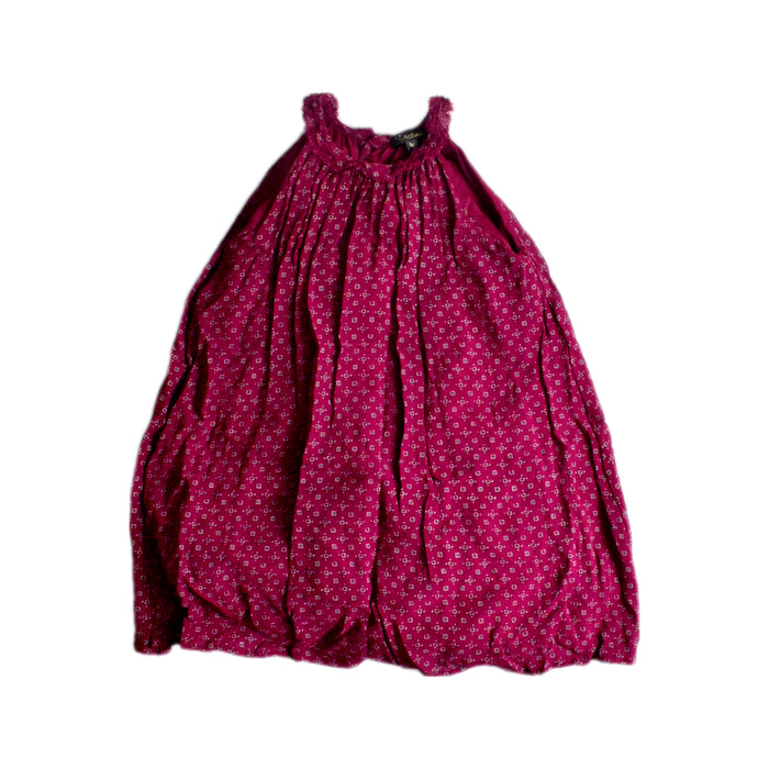 A Pink Sleeveless Dresses from Velveteen in size 6T for girl. (Front View)