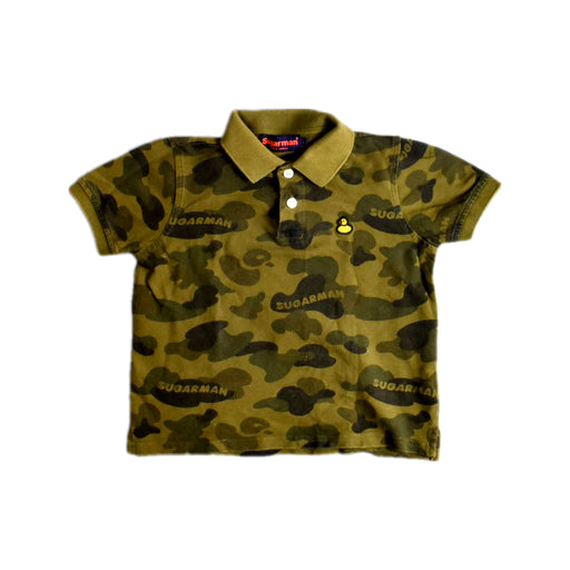 A Green Short Sleeve Polos from Sugarman in size 5T for boy. (Front View)