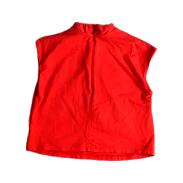 A Red Sleeveless Tops from Elly in size 5T for girl. (Back View)