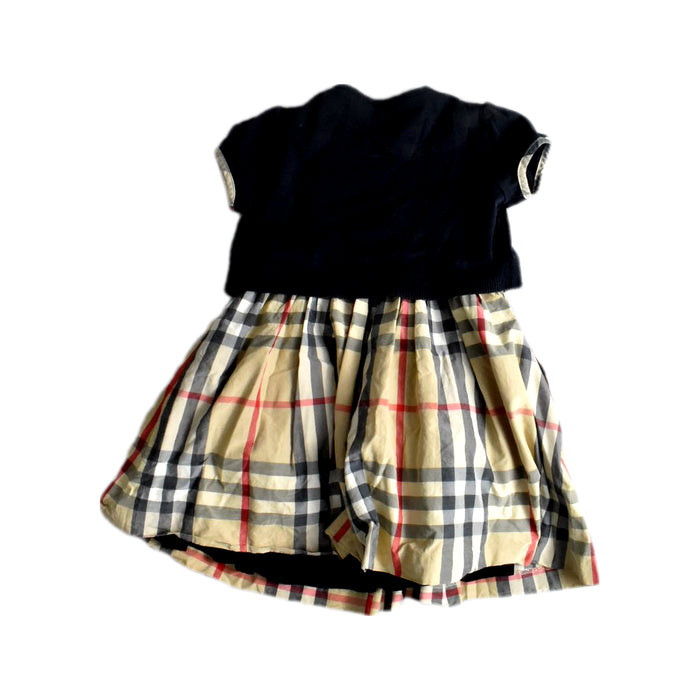 A Black Short Sleeve Dresses from Burberry in size 3T for girl. (Back View)