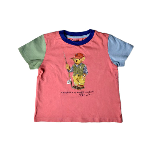 A Pink Short Sleeve T Shirts from Ralph Lauren in size 12-18M for boy. (Front View)