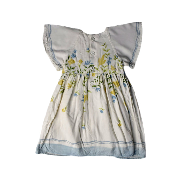A White Short Sleeve Dresses from Our Mini Nature in size 3T for girl. (Back View)