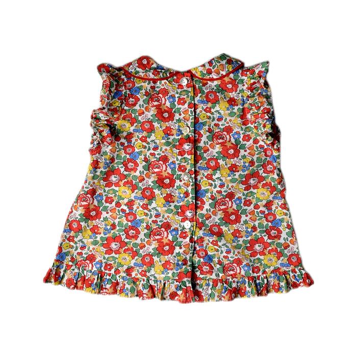 A Multicolour Sleeveless Dresses from Elizabeth Little in size 4T for girl. (Back View)
