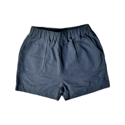 A Blue Shorts from Mimi Mono in size 2T for boy. (Front View)