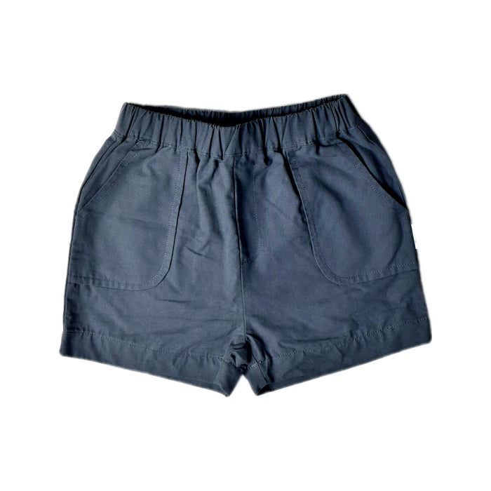 A Blue Shorts from Mimi Mono in size 2T for boy. (Front View)