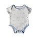 A Blue Short Sleeve Bodysuits from Mothercare in size 0-3M for boy. (Front View)