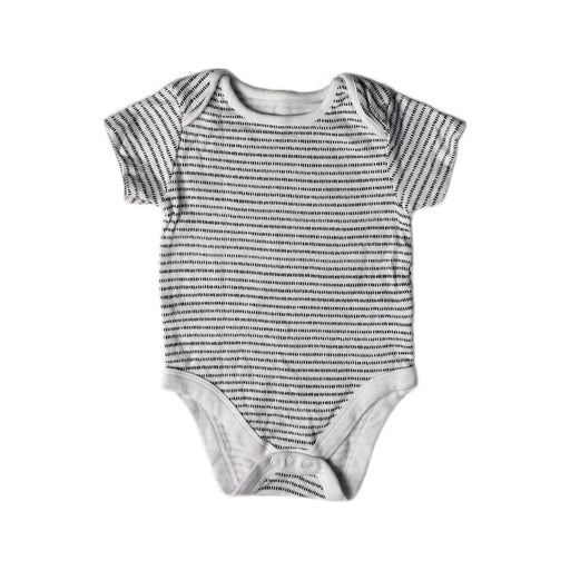 A White Short Sleeve Bodysuits from Mothercare in size 6-12M for boy. (Front View)