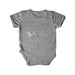 A Grey Short Sleeve Bodysuits from Raph and Remy in size 3-6M for neutral. (Back View)