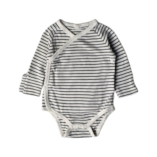 A Black Long Sleeve Bodysuits from Mori in size 3-6M for neutral. (Front View)