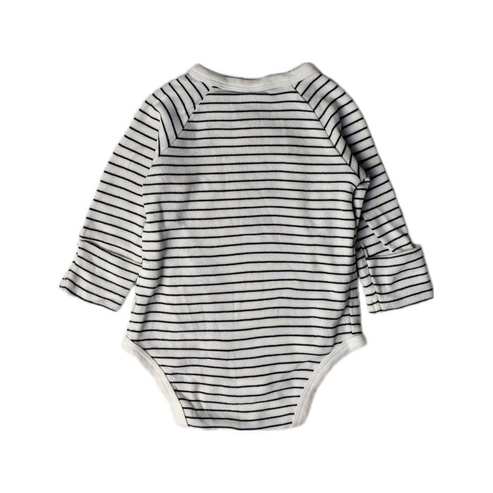 A Black Long Sleeve Bodysuits from Mori in size 3-6M for neutral. (Back View)