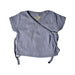 A Grey Short Sleeve Tops from Le Petit Society in size 0-3M for neutral. (Front View)