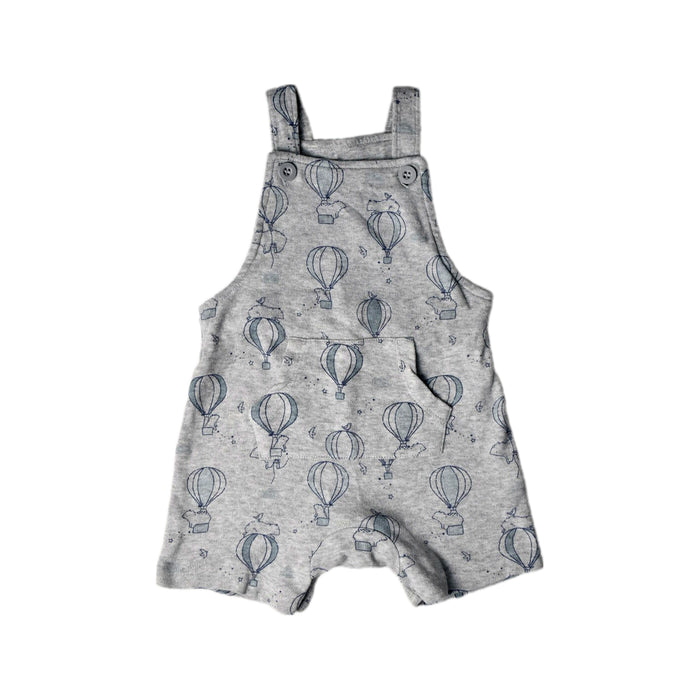 A Grey Overall Shorts from Mothercare in size 0-3M for boy. (Front View)