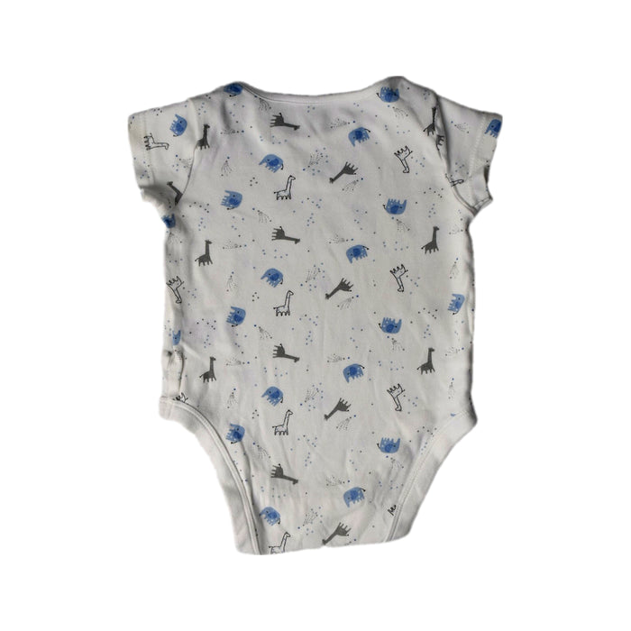 A White Short Sleeve Bodysuits from Mothercare in size 6-12M for boy. (Back View)
