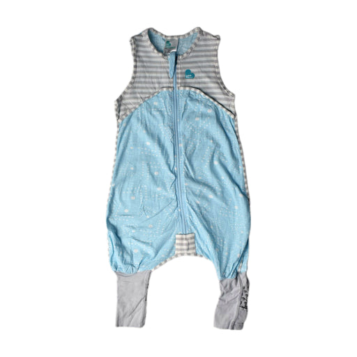 A Blue Sleepsacs from Love To Dream in size 6-12M for neutral. (Front View)