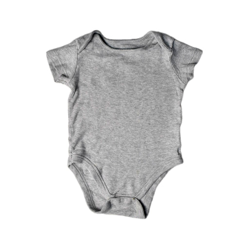 A Grey Short Sleeve Bodysuits from Mothercare in size 6-12M for neutral. (Front View)