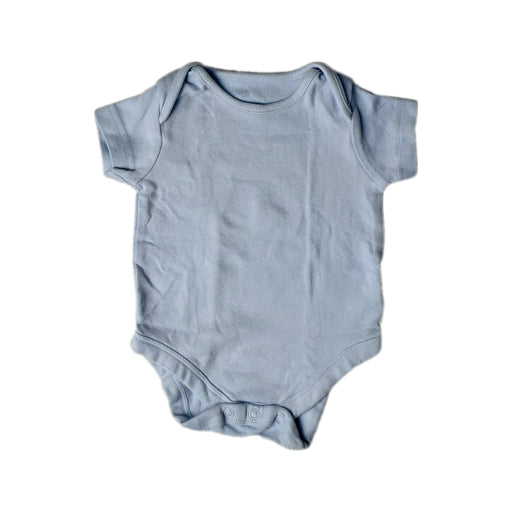 A Blue Short Sleeve Bodysuits from Mothercare in size 0-3M for boy. (Front View)