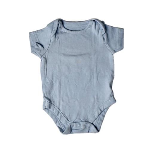 A Blue Short Sleeve Bodysuits from Mothercare in size 0-3M for boy. (Front View)