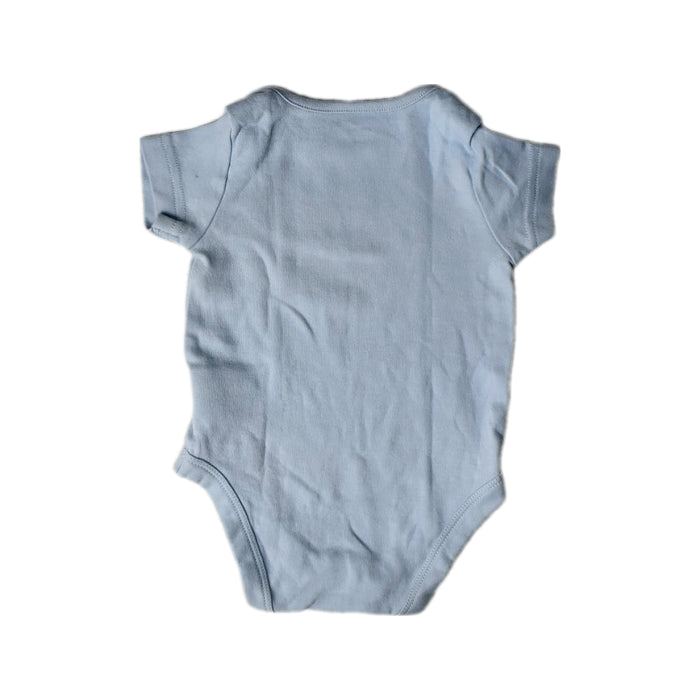 A Blue Short Sleeve Bodysuits from Mothercare in size 0-3M for boy. (Back View)