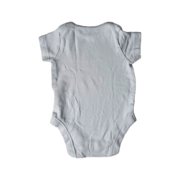 A Blue Short Sleeve Bodysuits from Mothercare in size 0-3M for boy. (Back View)
