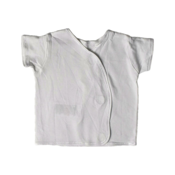 A White Short Sleeve Tops from Mothercare in size 3-6M for neutral. (Front View)
