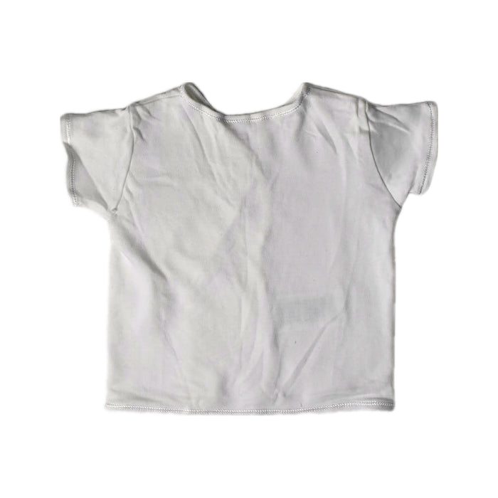 A White Short Sleeve Tops from Mothercare in size 3-6M for neutral. (Back View)