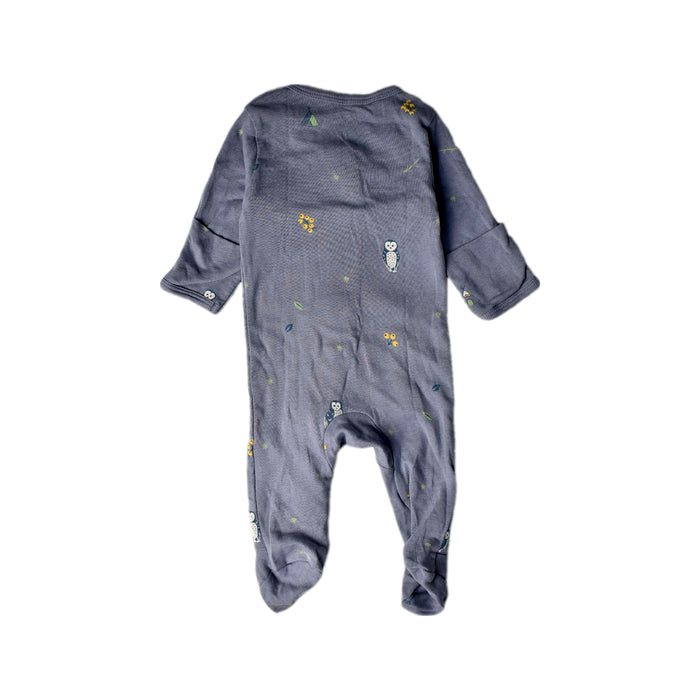 A Blue Onesies from Le Petit Society in size 0-3M for boy. (Back View)