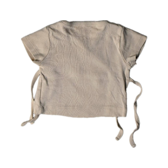 A Beige Short Sleeve Tops from Le Petit Society in size 0-3M for neutral. (Back View)