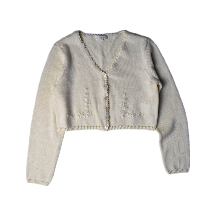 A Ivory Cardigans from Nicholas & Bears in size 12Y for girl. (Front View)